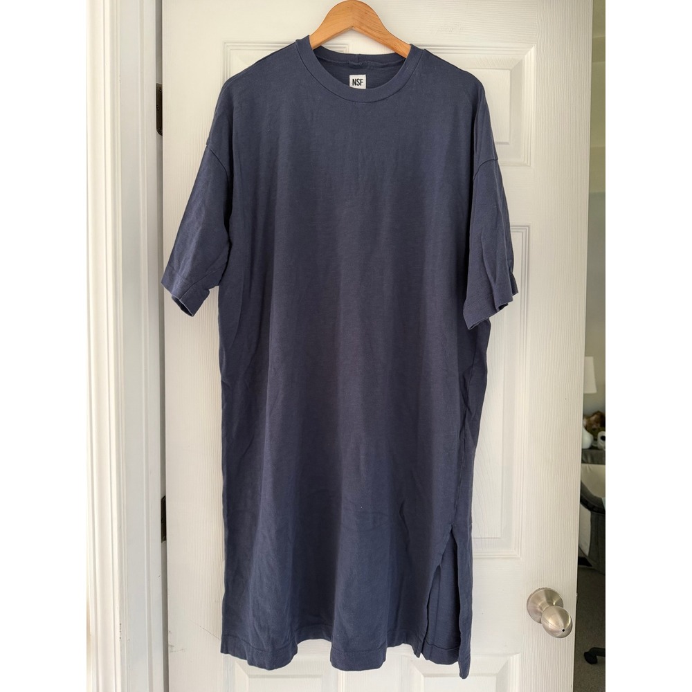 NSF Blue Womens T Shirt Cotton Midi Dress